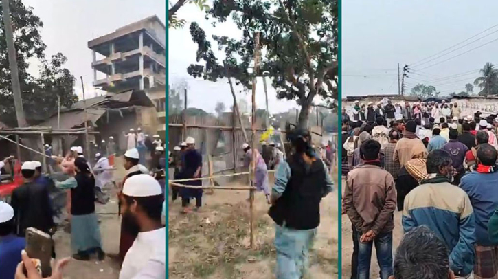 জয়পুরহাটে নারী ফুটবল ম্যাচ আয়োজনের প্রতিবাদে ভাঙচুর জয়পুরহাটে নারী ফুটবল ম্যাচ আয়োজনের প্রতিবাদে ভাঙচুর